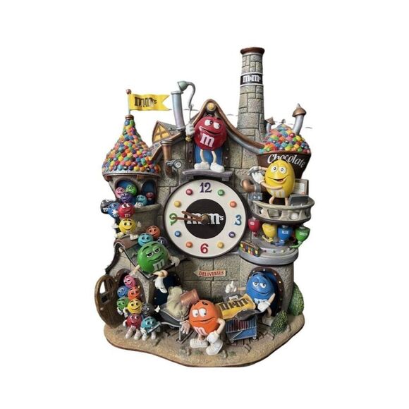 Danbury Mint M&M's 12" Collector Clock Chocolate Factory MM Candy Diorama 2005 - Picture 1 of 6